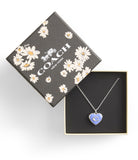 37469933RHO-Enamel Heart Short Pendant Boxed Necklace-BLUE