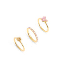 37469956GLD-Daisy Butterfly Ring Set