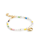 Pearl Heart Flex Bracelet