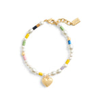37470284GLD-Pearl Heart Flex Bracelet