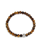 Mens Semi Bead Stretch Bracelet