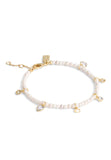 37479037GLD-Signature Charm Pearl Bracelet-Pearl