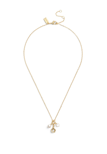 37479043GLD-Signature Charm Cluster Pendant Necklace-Pearl
