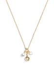 37479043GLD-Signature Charm Cluster Pendant Necklace-Pearl