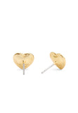 37479044GLD-Signature Horse & Carriage Heart Stud Earrings-Gold