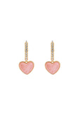 Semi Heart Huggie Earrings