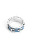 37479244RHO-Signature C Enamel Band Ring-Blue