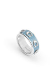 37479244RHO-Signature C Enamel Band Ring-Blue