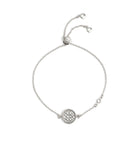 37489423RHO-Signature Quilted Coin Slider Bracelet-Rhodium