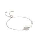 37489423RHO-Signature Quilted Coin Slider Bracelet-Rhodium