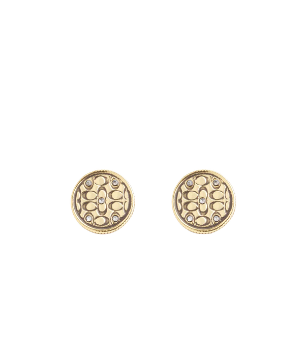 Signature Quilted Coin Stud Earrings