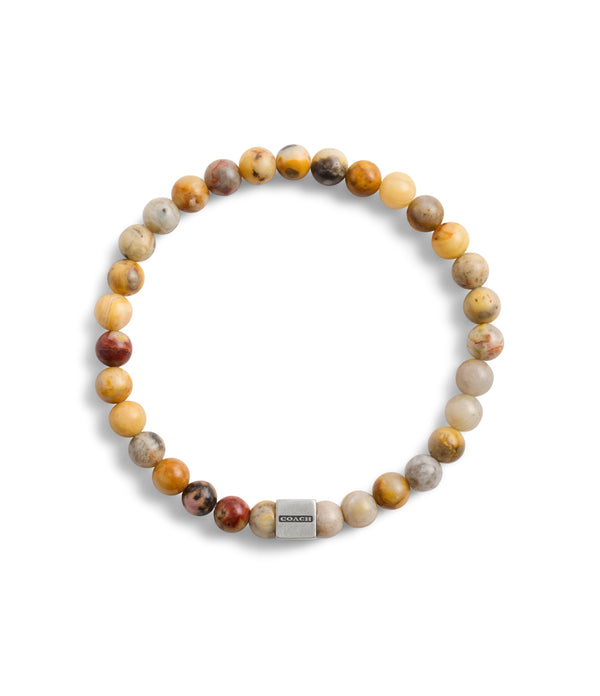 Men'sSignature Agate Bead Stretch Bracelet