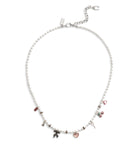 Signature Bowtique Charm Bib Pearl Necklace