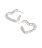 37491609RHO-Pavé Heart Hoop Earrings-Crystal