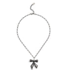 37491614HEM-Bowtique Pearl Pendant Necklace-Black