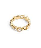 37491618GLD-Signature Mixed Charm Band Ring-Crystal