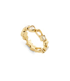 37491618GLD-Signature Mixed Charm Band Ring-Crystal