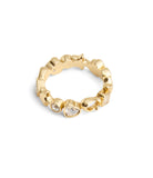 37491618GLD-Signature Mixed Charm Band Ring-Crystal