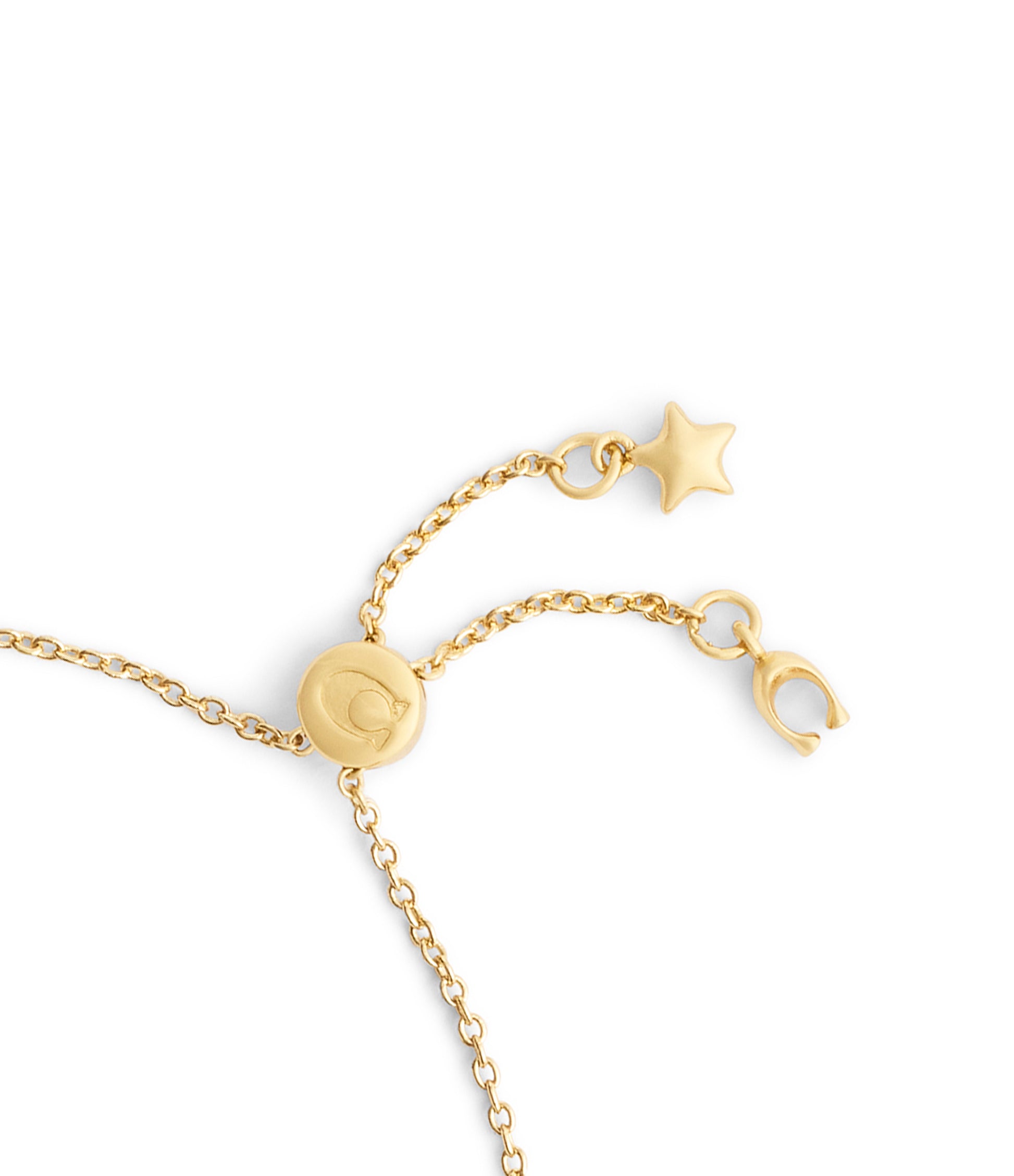 37491622GLD-Signature Star & Heart Slider Bracelet-Crystal