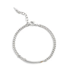 37491624RHO-Signature ID Link Bracelet-Rhodium