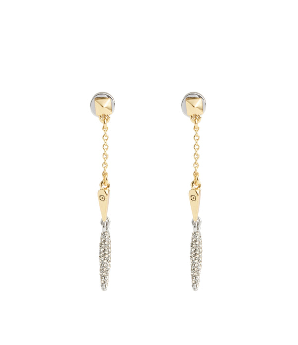 Signature Pav Spike Front Back Earrings