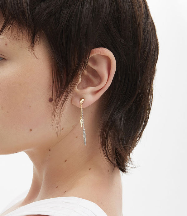 Signature Pavé Spike Front Back Earrings