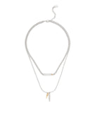 Signature Pavé Spike Layered Necklace