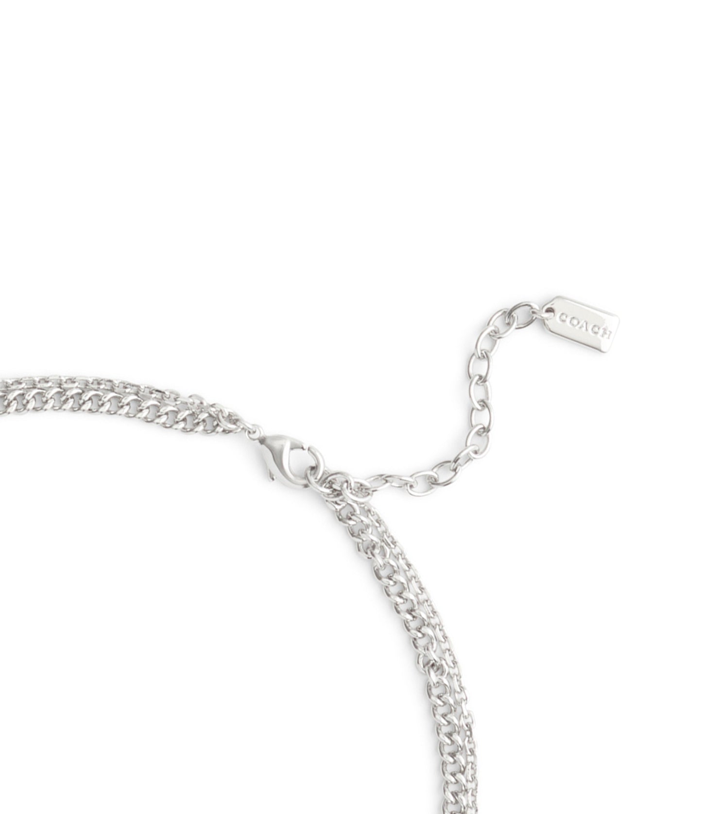 37491626TWO-Signature PavÃ© Spike Layered Necklace-Rhodium