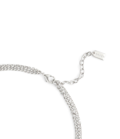 37491626TWO-Signature PavÃ© Spike Layered Necklace-Rhodium