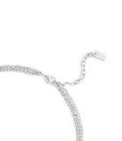 37491626TWO-Signature Pavé Spike Layered Necklace-Rhodium