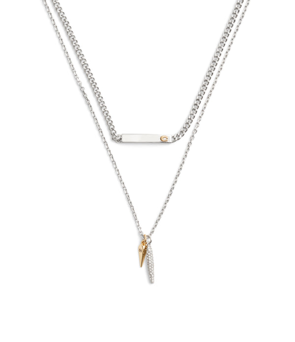 Signature Pavé Spike Layered Necklace