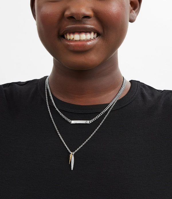 Signature Pavé Spike Layered Necklace