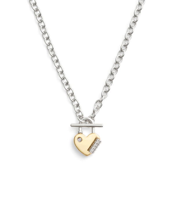 Signature Heart Padlock Pendant Necklace
