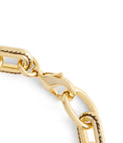 37491631GLD-Signature Stitched Chain Link Bracelet-Gold