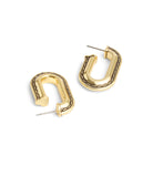 37491632GLD-Stitched Oval Hoop Earrings-Gold