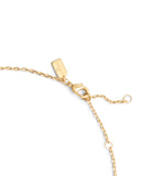 37491633GLD-Signature Stitched Hangtag Pendant Necklace-Gold