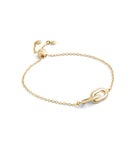 37491635GLD-Stitched Link Charm Slider Bracelet-Gold