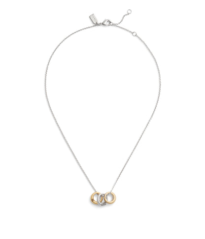 37491641TWO-Signature Tubular Rondelle Pendant Necklace-Twotone