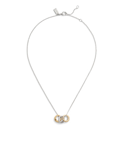 37491641TWO-Signature Tubular Rondelle Pendant Necklace-Twotone
