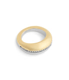 37491643TWO-Signature Pavé Tubular Cocktail Ring-Twotone