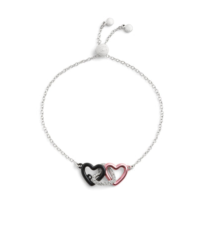 37491647RHO-Signature Heart Link Slider Bracelet-Pink