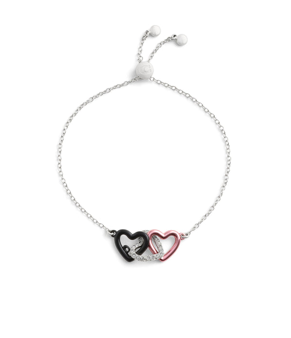 Signature Heart Link Slider Bracelet