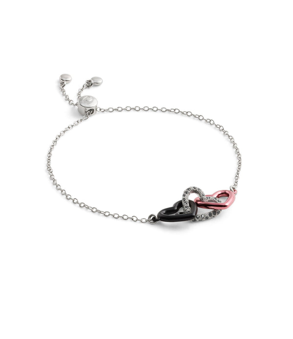 Signature Heart Link Slider Bracelet