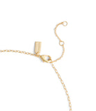 37491653GLD-Stitched Link Pendant Necklace-Gold