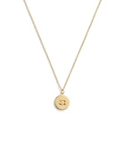 37493100GLD-Signature Coin Pendant Necklace-Gold