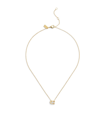 37493112GLD-Signature C Stone Pendant Necklace-Crystal