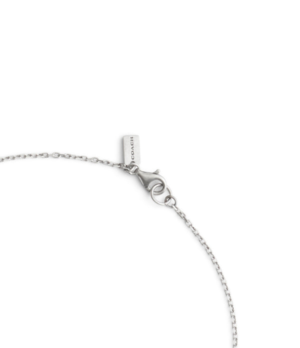 Men'S Sterling Silver Signature Onyx Padlock Pendant Necklace