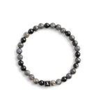 Men's Sterling Silver Signature Mixed Onyx Beaded