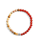 37493220SLV-Men's Sterling Silver Signature Mixed Jasper Beade-Orange