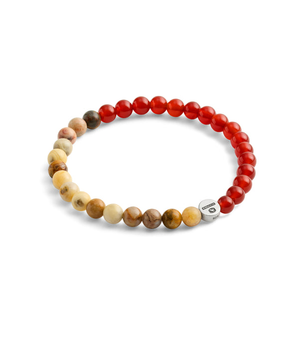 Men's Sterling Silver Signature Mixed Jasper Beade